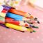 high quality color pencil with metal tube , rainbow color pencil for students