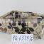 set of 3 rectangular bathroom storage basket with lining and rack