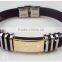 Wholesale Fashion Cheap New Silicone Stainless Steel Men's Bracelet