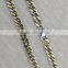 Stainless steel 10mm two tones curb chain necklace bracelet jewelry set; wholesale stainless steel curb chain manufacturer