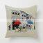Creative city life pattern oriental square cushion cover pop
