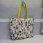 Korean style eco friendly canvas folding shopping bags colorful lightweight tote bag