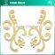 Gold Metallic Butterfly Flying Iron-on Embroidery Patches