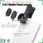 2016 innovative gadgets imported optical glass camera lens kit 198 fisheye 0.63x wide 10x macro lens mobile phone zoom lens