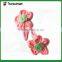 Cute handmade pink flower & bow tie BB clip set for little girl's hair