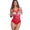 Hot sale Sexy Seductive Strappy Open Cup Lace Babydoll Dress Skirt Lingerie Adult Women
