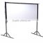Protable Fold Projection Screen,quick folding screen with flight case (front +rear projection screen fabric)