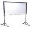 Protable Fold Projection Screen,quick folding screen with flight case (front +rear projection screen fabric)