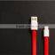 USB-IF Certified Red Flat USB charger cable with type-C connector
