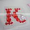 Custom bling letter shape acrylic rhinestone sticker 3d letter rhinestone sheet glitter self adhesive crystal sticker