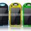 Solar power bank 5000mah portable power bank solar with LED torch