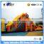 158ftL Giant Inflatable Obstacle Course With Wrecking Ball N Jump Fall Slide