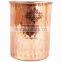 IndianArtVilla Handmade Steel Copper Glass Cup 300 ML - Serving Water Restaurant Home Hotel Gift Item Tableware