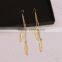 High Quality Fashion Hanging Gold Leaf Layered Drop Earrings