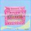 fashion pink paper bag with ribbon handles ,baby shopping bags,PVC material window of paper bag