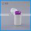 Plastic cosmetic airless bottle with flip cap