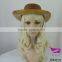 Golden plastic hats cowboy hat for Carnival Party Decoration with gold powder