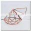 NEW rose gold hanging terrarium succulent plants stand| geometric hangers planters- crystal flower glass vase with silver stand