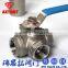Superior quality fast stainless steel three way ball valve with handles