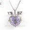 2016 wholesale glass vial perfume essential oil diffuser cage locket pendant necklace for women