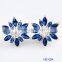 2016 Hot Selling Fashion Custom Multi-colors Women Flower Gold 925 Sterling Silver Earrings Design for Girls