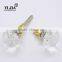 2 1/6 inch lead free bling clear crystal glass pull door handles