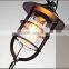 Antique Retro Industrial DIY Metal Cage Ceiling Lamp Light Pendant Home Cafe Bar