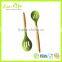 2016 Hot Set of 7 Silicone Tips Cooking Utensil Set with Bamboo Handle, Kitchen Tools, Kitchenware