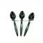 spork knife fork spoon set Black color disposable plastic spoon and fork