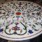 Marble Inlaid pietre dure marble White inlay Dinning Table marble inlaid white tables top