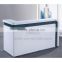 Modern style solid surface reception desk, white glossy bank front desk