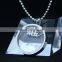 Stainless Steel Glass Pendant With Charms for Promotion