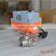 3 way thread 3/8 inch mini ball valve with electric actuator