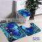 3 Picece Sea World Bathroom Rug Set Bath Mat Contour Lid Toilet Cover Rug