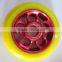 100*24mm, colorful PU wheels, aluminum hub wheels, roller skate wheels