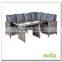 Powder Coated Aluminum Frame Audu White Rattan furniture