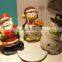 Ceramic 3d santa snowman decoration christmas candle holders