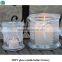 wedding unity candle holders Glass Candle Holder with Metal Trim