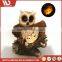 China Manufacturer Art Work Owl Resin Craft Solar Garden Led Park Light