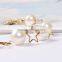Gold Star Pearl Linked Bracelet Gold Chain Bracelet