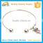 Classic Style Stainless Steel Gold Plated Bracelet Bangles With Elephant Pengant