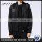 MGOO New Arrival Black Bomber Jackets For Men Long Sleeves Embroidery Tops Zip Up Winter Coat