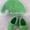 Hot Sale Autumn Winter Baby Toddler Crochet Wool Shoes Set Cute Style Infant Hand Knit Shoes