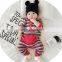 S17710A High quality cotton wholesale baby clothes stripe design baby rompers