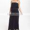 2016 New Maternity Dresses With Black Crochet-Trim Maternity Strapless Maxi Dress Women Clothing WD80817-22