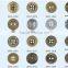wenzhou qiaotou factory plating gold crown buttons for scrapbooking