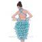 Sexy Straps Girls Child Latin Dance Wear Shiny Colorful Sequin Dance Costumes Fringed Ballroom Dancing Dresses For Kids