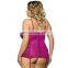 Hot Sexy Rose Plus Size Babydoll Lingerie for Fat Women