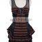 Steampunk Short Sleeveless Striped Dress-tunic