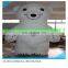 Inflatable airblown long plush polar bear static for christmas decoration
